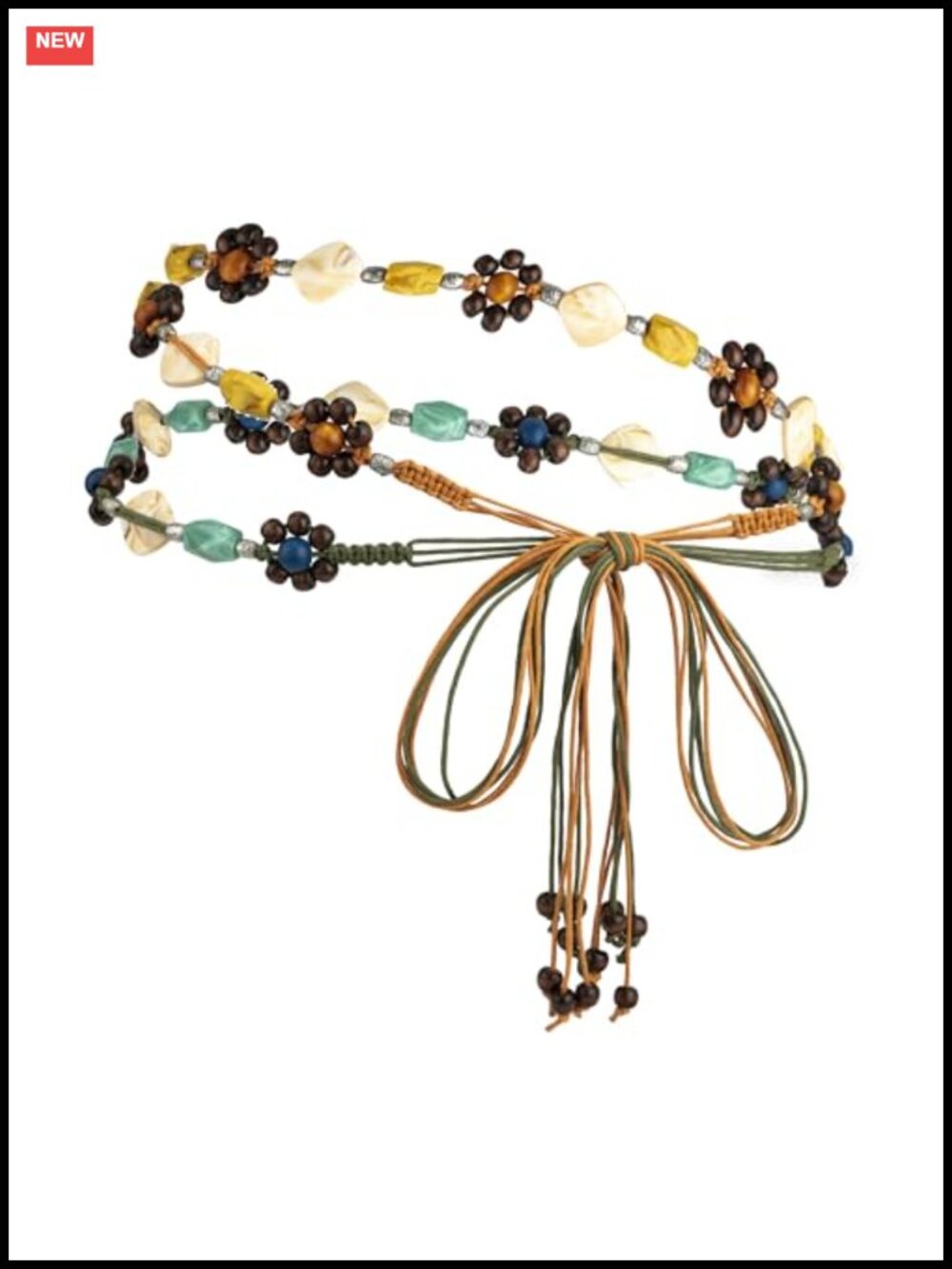 Boho Layered Waist Belt Set Handcrafted Beaded Sash